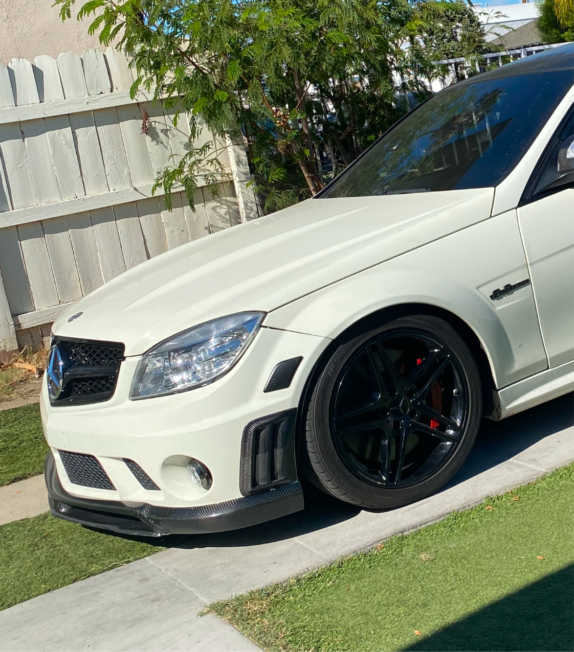 2008-2011 MERCEDES C63 VTZ STYLE CARBON FIBER FRONT LIP