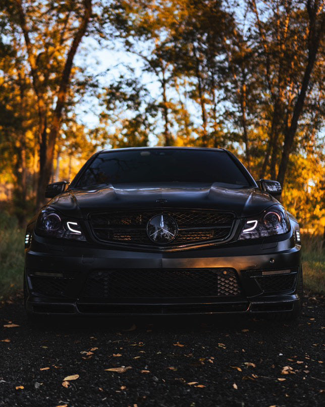 2012-2015 C63 V STYLE CARBON FIBER FRONT LIP
