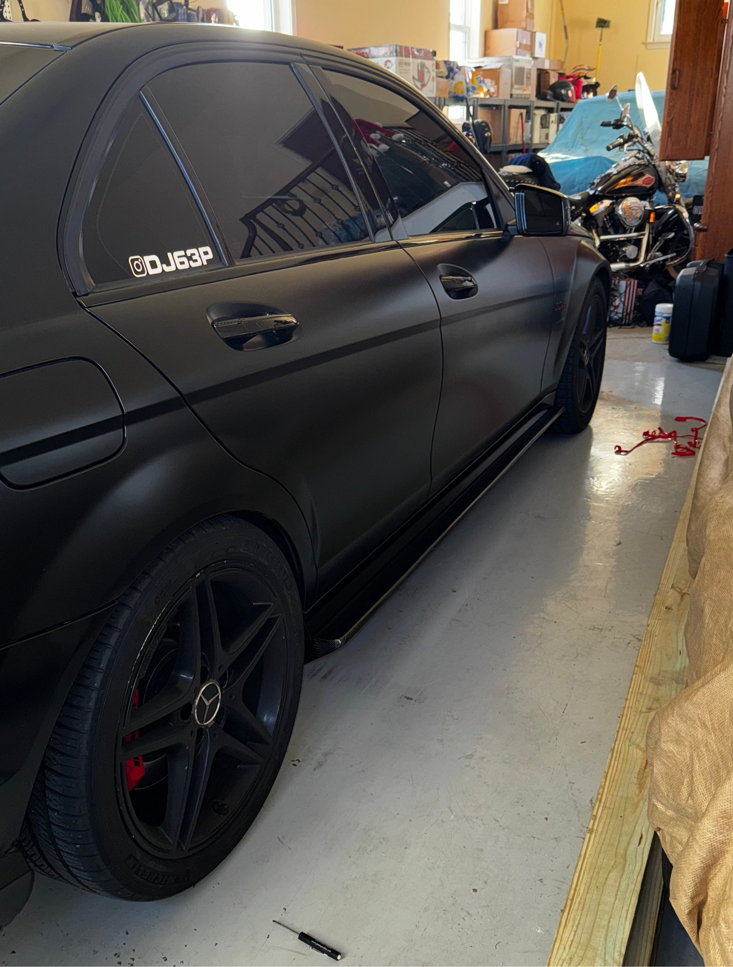 2008-2015 C CLASS CARBON FIBER SIDE SKIRTS