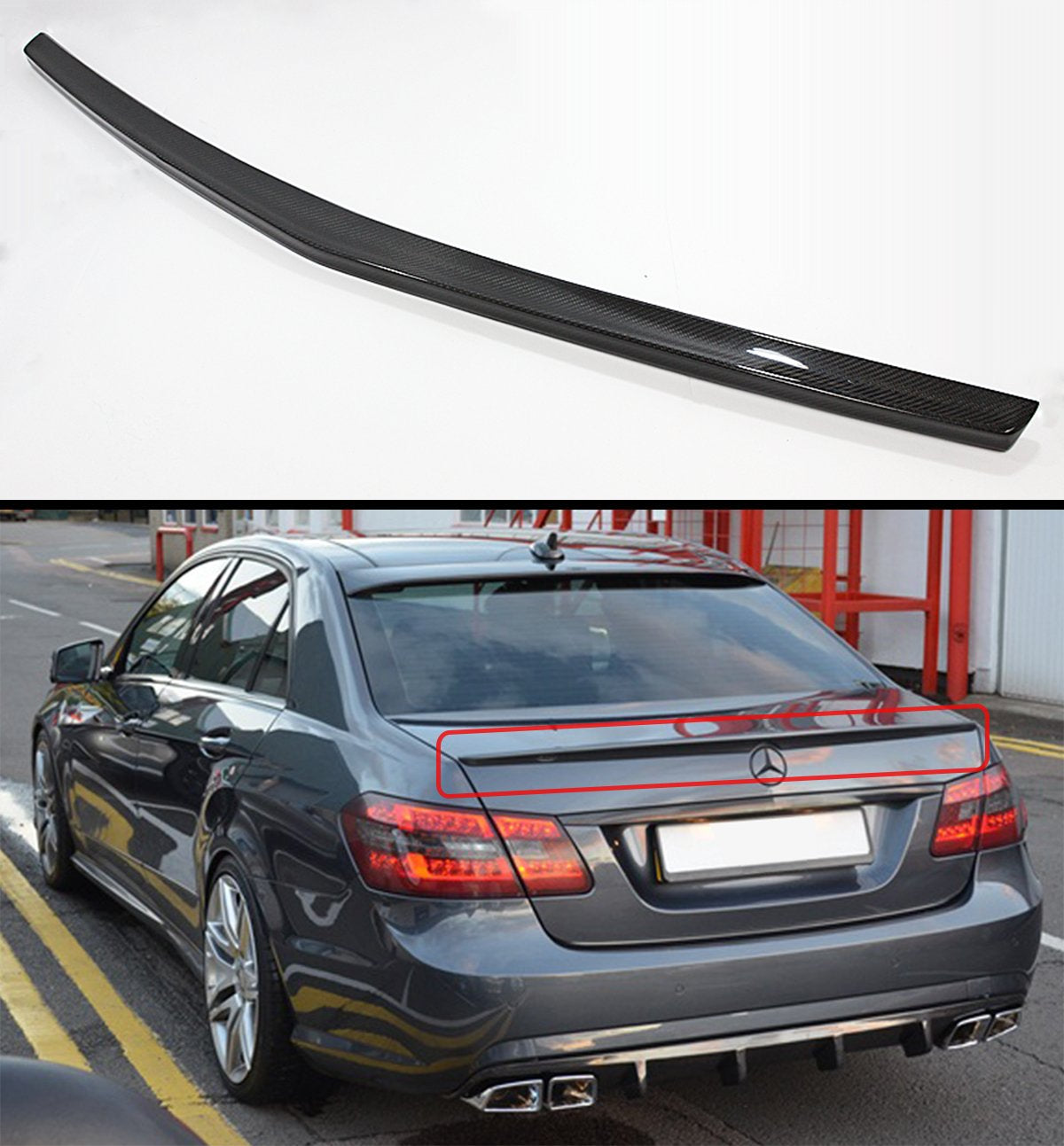 2010-2016 E CLASS CARBON FIBER SPOILER