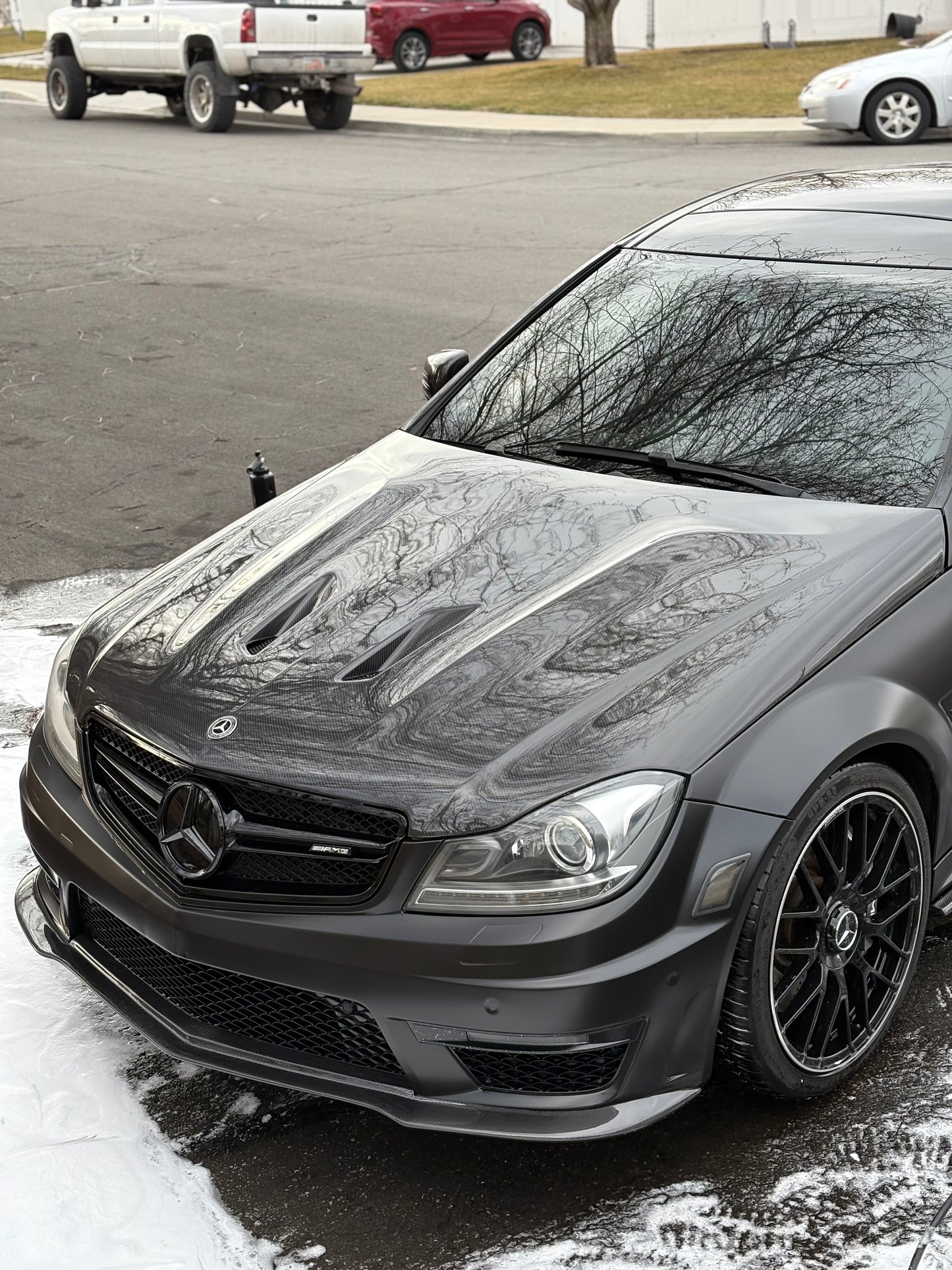 2012-2015 C63 BLACK SERIES STYLE CARBON FIBER FRONT LIP