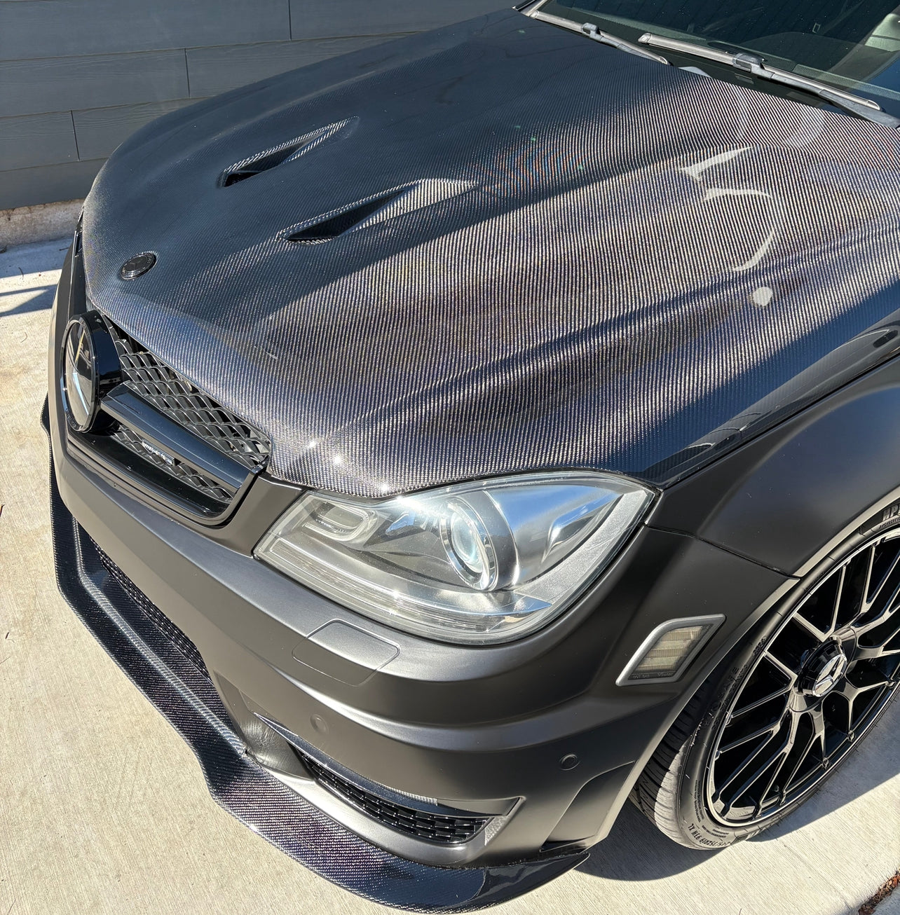 2008-2015 MERCEDES W204 CARBON FIBER 507 STYLE HOOD