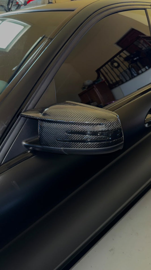 MERCEDES AGGRESSIVE STYLE CARBON FIBER MIRROR CAPS