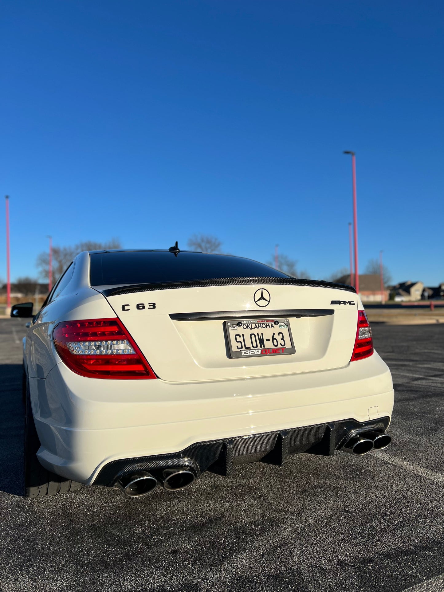 2012-2015 C-CLASS OEM+ CARBON FIBER REAR DIFFUSER