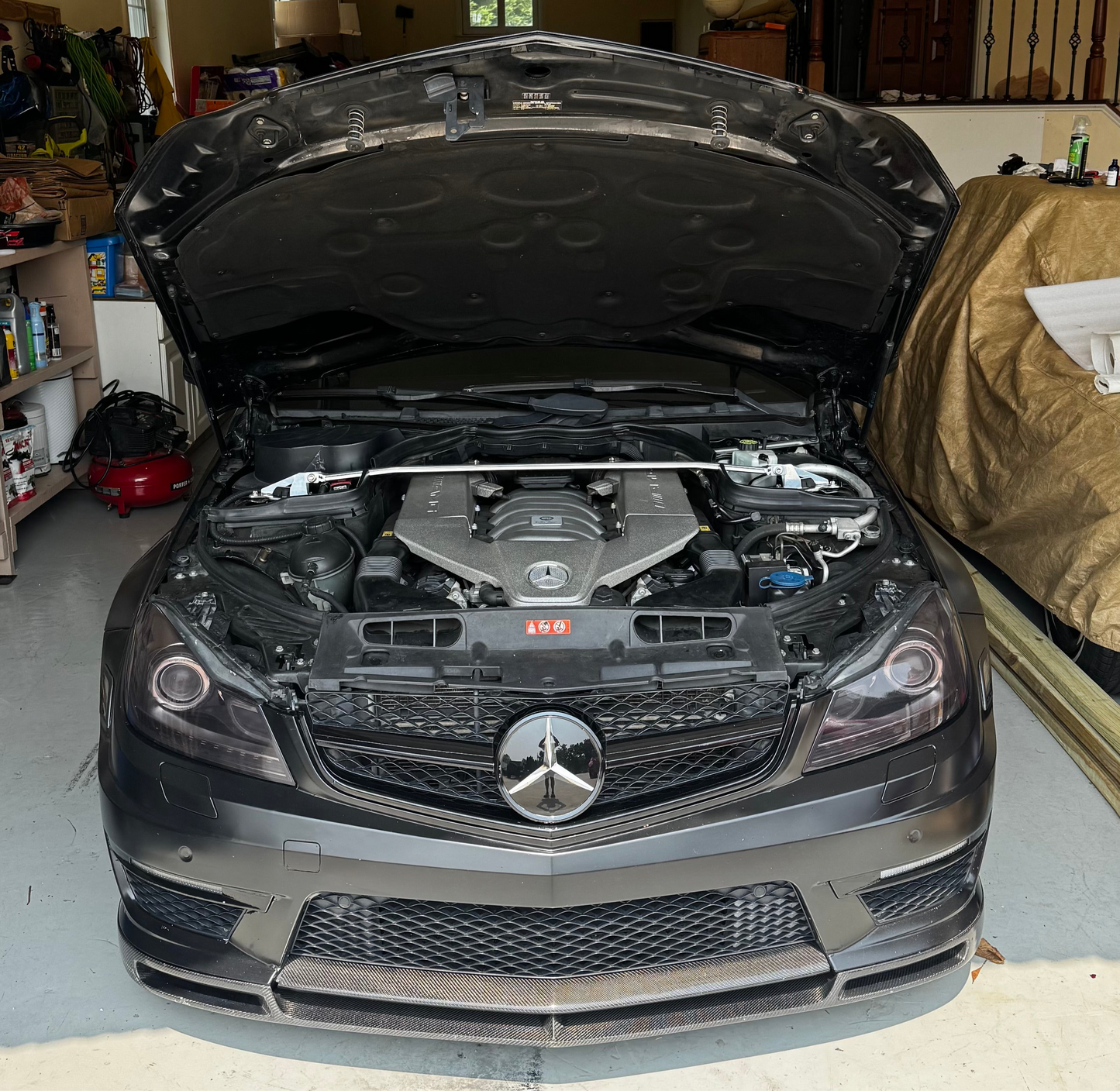 2012-2015 MERCEDES C63 CARBON FIBER FRONT BUMPER CENTER COVER