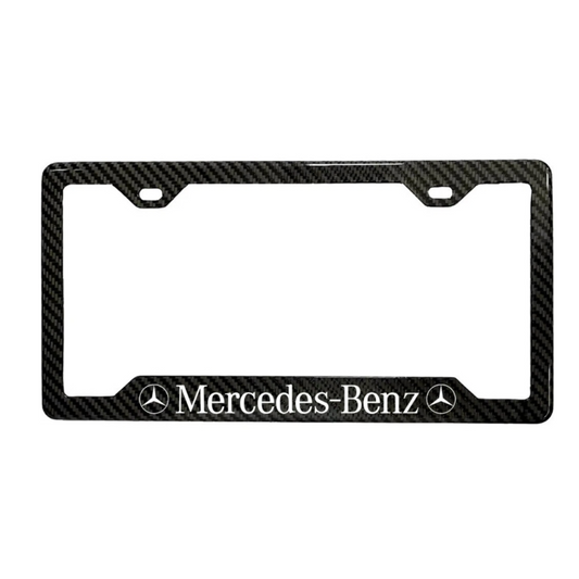 MERCEDES BENZ CARBON FIBER LICENSE PLATE FRAME