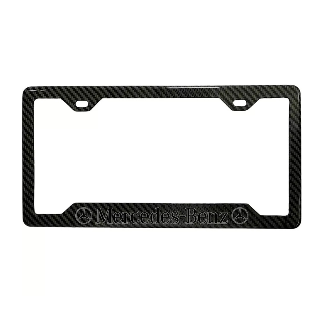 MERCEDES BENZ CARBON FIBER LICENSE PLATE FRAME