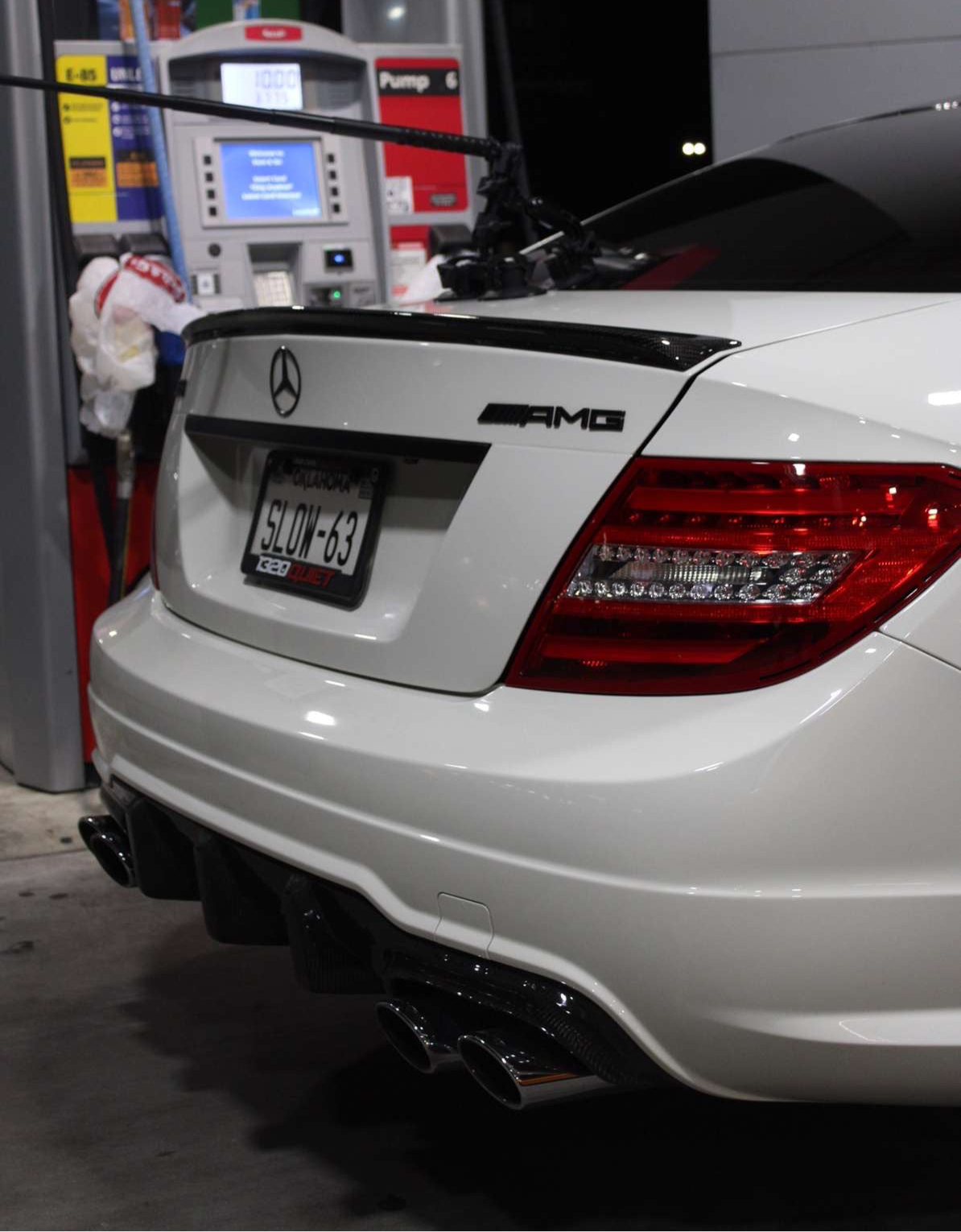 2008-2015 MERCEDES C CLASS CARBON FIBER SPOILER OEM+ STYLE